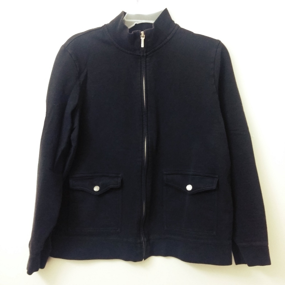 Chaps Ralph Lauren Full Zip Up Black Jacket